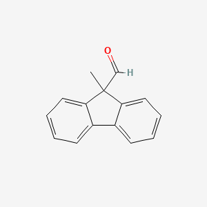 molecular formula C15H12O B14264978 9H-Fluorene-9-carboxaldehyde, 9-methyl- CAS No. 184760-75-6