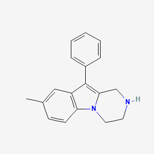 molecular formula C18H18N2 B14265003 8-Methyl-10-phenyl-1,2,3,4-tetrahydropyrazino[1,2-a]indole CAS No. 138653-65-3