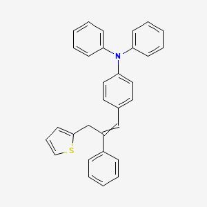 molecular formula C31H25NS B14265032 N,N-Diphenyl-4-[2-phenyl-3-(thiophen-2-yl)prop-1-en-1-yl]aniline CAS No. 140859-68-3