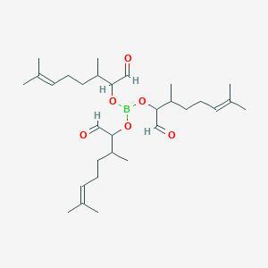 molecular formula C30H51BO6 B14265042 Tris(3,7-dimethyl-1-oxooct-6-en-2-yl) borate CAS No. 185263-03-0