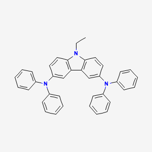 molecular formula C38H31N3 B14265069 9-Ethyl-N~3~,N~3~,N~6~,N~6~-tetraphenyl-9H-carbazole-3,6-diamine CAS No. 131956-69-9