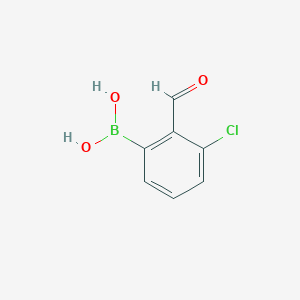 molecular formula C7H6BClO3 B1426510 (3-Chloro-2-formylphenyl)boronic acid CAS No. 928048-11-7