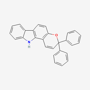 molecular formula C27H19NO B14265125 Pyrano[3,2-a]carbazole, 3,11-dihydro-3,3-diphenyl- CAS No. 152365-48-5