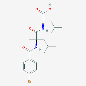 molecular formula C21H31BrN2O4 B14265132 N-(4-Bromobenzoyl)-2-methyl-D-leucyl-2-methyl-L-leucine CAS No. 184770-11-4