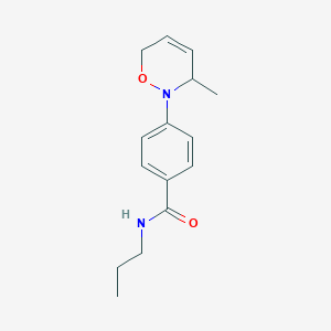 molecular formula C15H20N2O2 B14265143 Benzamide, 4-(3,6-dihydro-3-methyl-2H-1,2-oxazin-2-yl)-N-propyl- CAS No. 162663-36-7