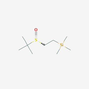 molecular formula C9H22OSSi B14265151 Silane, [2-[(R)-(1,1-dimethylethyl)sulfinyl]ethyl]trimethyl- CAS No. 155394-00-6