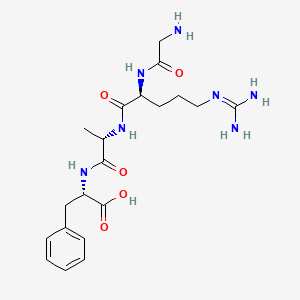 molecular formula C20H31N7O5 B14265158 Glycyl-N~5~-(diaminomethylidene)-L-ornithyl-L-alanyl-L-phenylalanine CAS No. 161012-22-2