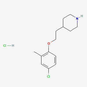 molecular formula C14H21Cl2NO B1426516 4-[2-(4-氯-2-甲基苯氧基)乙基]哌啶盐酸盐 CAS No. 1219963-70-8