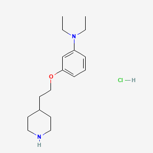 molecular formula C17H29ClN2O B1426519 N,N-Diethyl-3-[2-(4-piperidinyl)ethoxy]aniline hydrochloride CAS No. 1219967-89-1