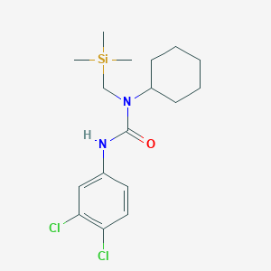molecular formula C17H26Cl2N2OSi B14265201 N-Cyclohexyl-N'-(3,4-dichlorophenyl)-N-[(trimethylsilyl)methyl]urea CAS No. 139478-28-7