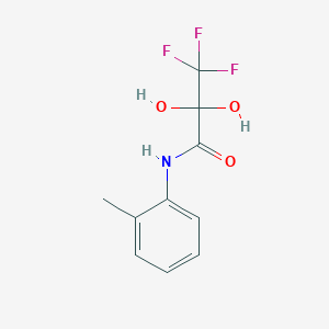 molecular formula C10H10F3NO3 B14265210 Propanamide, 3,3,3-trifluoro-2,2-dihydroxy-N-(2-methylphenyl)- CAS No. 159754-84-4