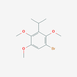molecular formula C12H17BrO3 B14265250 Benzene, 1-bromo-2,4,5-trimethoxy-3-(1-methylethyl)- CAS No. 144707-40-4