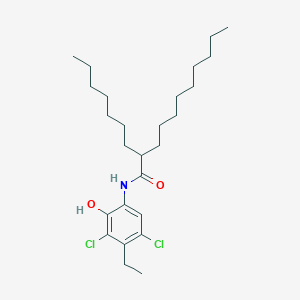 molecular formula C26H43Cl2NO2 B14265303 N-(3,5-Dichloro-4-ethyl-2-hydroxyphenyl)-2-heptylundecanamide CAS No. 139113-99-8