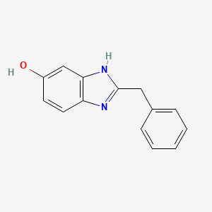 molecular formula C14H12N2O B14265327 1H-Benzimidazol-5-ol, 2-(phenylmethyl)- CAS No. 131336-23-7