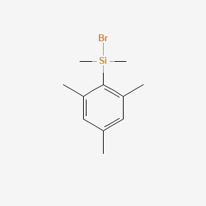 molecular formula C11H17BrSi B14265328 Bromo(dimethyl)(2,4,6-trimethylphenyl)silane CAS No. 138567-86-9