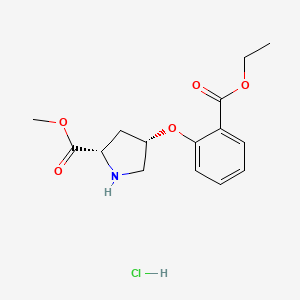 Methyl (2S,4S)-4-[2-(ethoxycarbonyl)phenoxy]-2-pyrrolidinecarboxylate hydrochloride