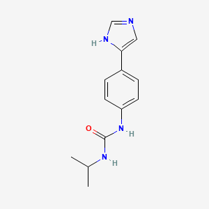 molecular formula C13H16N4O B14265478 N-[4-(1H-Imidazol-5-yl)phenyl]-N'-propan-2-ylurea CAS No. 135745-47-0