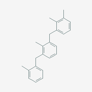 molecular formula C24H26 B14265522 1,2-Dimethyl-3-({2-methyl-3-[(2-methylphenyl)methyl]phenyl}methyl)benzene CAS No. 137801-31-1