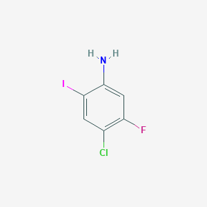 molecular formula C6H4ClFIN B1426555 4-Chloro-5-fluoro-2-iodoaniline CAS No. 1094759-93-9
