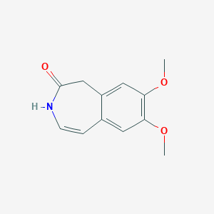 B142656 7,8-dimethoxy-1,3-dihydro-2H-3-benzazepin-2-one CAS No. 73942-87-7