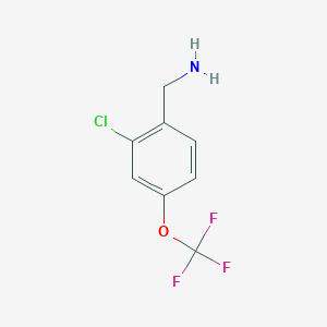 molecular formula C8H7ClF3NO B1426560 (2-Chloro-4-(trifluoromethoxy)phenyl)methanamine CAS No. 874571-72-9