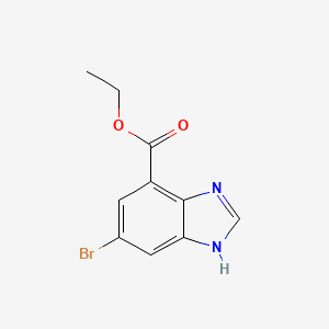 molecular formula C10H9BrN2O2 B1426563 ethyl 5-bromo-1H-1,3-benzodiazole-7-carboxylate CAS No. 1100218-00-5