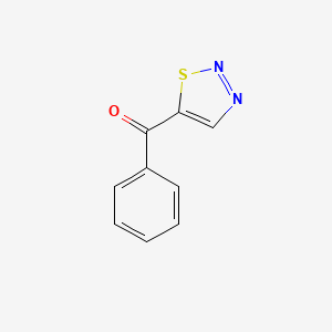 molecular formula C9H6N2OS B14265635 Phenyl(thiadiazol-5-yl)methanone CAS No. 136918-89-3
