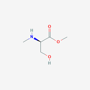 molecular formula C5H11NO3 B1426565 (R)-Methyl 3-hydroxy-2-(methylamino)propanoate CAS No. 1315054-06-8
