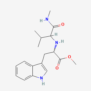 molecular formula C18H25N3O3 B14265682 Methyl N-[3-methyl-1-(methylamino)-1-oxobutan-2-yl]-L-tryptophanate CAS No. 182552-10-9