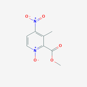 molecular formula C8H8N2O5 B1426572 Methyl 3-methyl-4-nitro-1-oxo-1lambda~5~-pyridine-2-carboxylate CAS No. 1167056-52-1