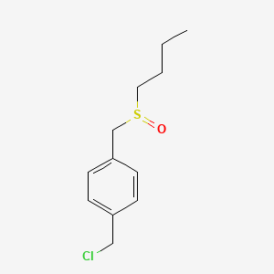 molecular formula C12H17ClOS B14265730 Benzene, 1-[(butylsulfinyl)methyl]-4-(chloromethyl)- CAS No. 145817-08-9