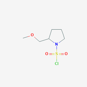 molecular formula C6H12ClNO3S B1426574 2-(Methoxymethyl)-1-pyrrolidinesulfonyl chloride CAS No. 1308384-40-8