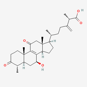molecular formula C29H42O5 B14265741 (4alpha,5alpha,7beta,25S)-7-Hydroxy-4-methyl-3,11-dioxoergosta-8,24(28)-dien-26-oic acid CAS No. 163565-76-2