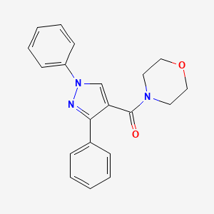 molecular formula C20H19N3O2 B14265770 Morpholine, 4-[(1,3-diphenyl-1H-pyrazol-4-yl)carbonyl]- CAS No. 141545-30-4
