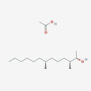 molecular formula C17H36O3 B14265775 acetic acid;(2S,3R,7R)-3,7-dimethyltridecan-2-ol CAS No. 163581-15-5