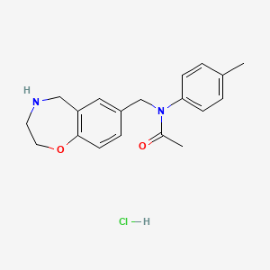 molecular formula C19H23ClN2O2 B1426579 N-(4-methylphenyl)-N-(2,3,4,5-tetrahydro-1,4-benzoxazepin-7-ylmethyl)acetamide hydrochloride CAS No. 1332529-55-1