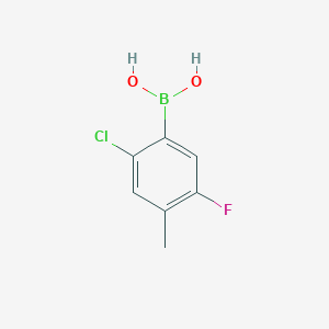 molecular formula C7H7BClFO2 B1426583 2-Chloro-5-fluoro-4-methylphenylboronic acid CAS No. 1612184-35-6