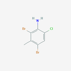 B1426584 2,4-Dibromo-6-chloro-3-methylaniline CAS No. 1195139-59-3