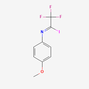 molecular formula C9H7F3INO B14265844 Ethanimidoyl iodide, 2,2,2-trifluoro-N-(4-methoxyphenyl)- CAS No. 134481-27-9