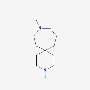 molecular formula C11H22N2 B1426585 9-Methyl-3,9-diazaspiro[5.6]dodecane CAS No. 1308384-45-3