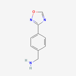 molecular formula C9H9N3O B1426586 (4-(1,2,4-Oxadiazol-3-yl)phenyl)methanamine CAS No. 1306738-41-9