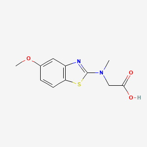 molecular formula C11H12N2O3S B1426589 N-(5-methoxy-1,3-benzothiazol-2-yl)-N-methylglycine CAS No. 1352999-82-6