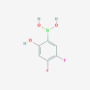 molecular formula C6H5BF2O3 B1426591 4,5-Difluoro-2-hydroxyphenylboronic acid CAS No. 1432610-22-4