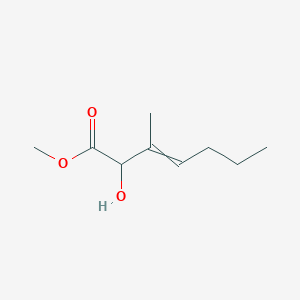 molecular formula C9H16O3 B14265954 Methyl 2-hydroxy-3-methylhept-3-enoate CAS No. 138291-01-7