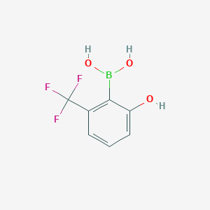 molecular formula C7H6BF3O3 B1426596 2-Hydroxy-6-trifluoromethylphenylboronic acid CAS No. 2096333-79-6