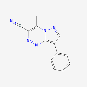 molecular formula C13H9N5 B1426598 4-Methyl-8-phenylpyrazolo[5,1-c][1,2,4]triazine-3-carbonitrile CAS No. 1306739-47-8