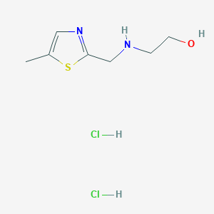 molecular formula C7H14Cl2N2OS B1426600 2-{[(5-Methyl-1,3-thiazol-2-yl)methyl]-amino}ethanol dihydrochloride CAS No. 920480-85-9