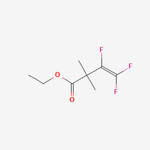 molecular formula C8H11F3O2 B14266015 Ethyl 3,4,4-trifluoro-2,2-dimethylbut-3-enoate CAS No. 144193-98-6