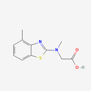 molecular formula C11H12N2O2S B1426603 N-methyl-N-(4-methyl-1,3-benzothiazol-2-yl)glycine CAS No. 1352999-54-2