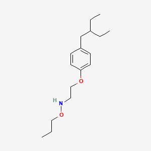 molecular formula C17H29NO2 B14266046 2-[4-(2-Ethylbutyl)phenoxy]-N-propoxyethan-1-amine CAS No. 136588-31-3